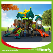 Children Outdoor Plastic Playground Equipment with Spiral Slides, Plastic Slides Type Outdoor Playground Equipment